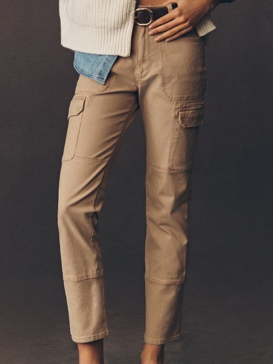 Pilcro Pants - Pilcro Anthropologie Summit Brown and Cream Houndstooth Cargo Pants